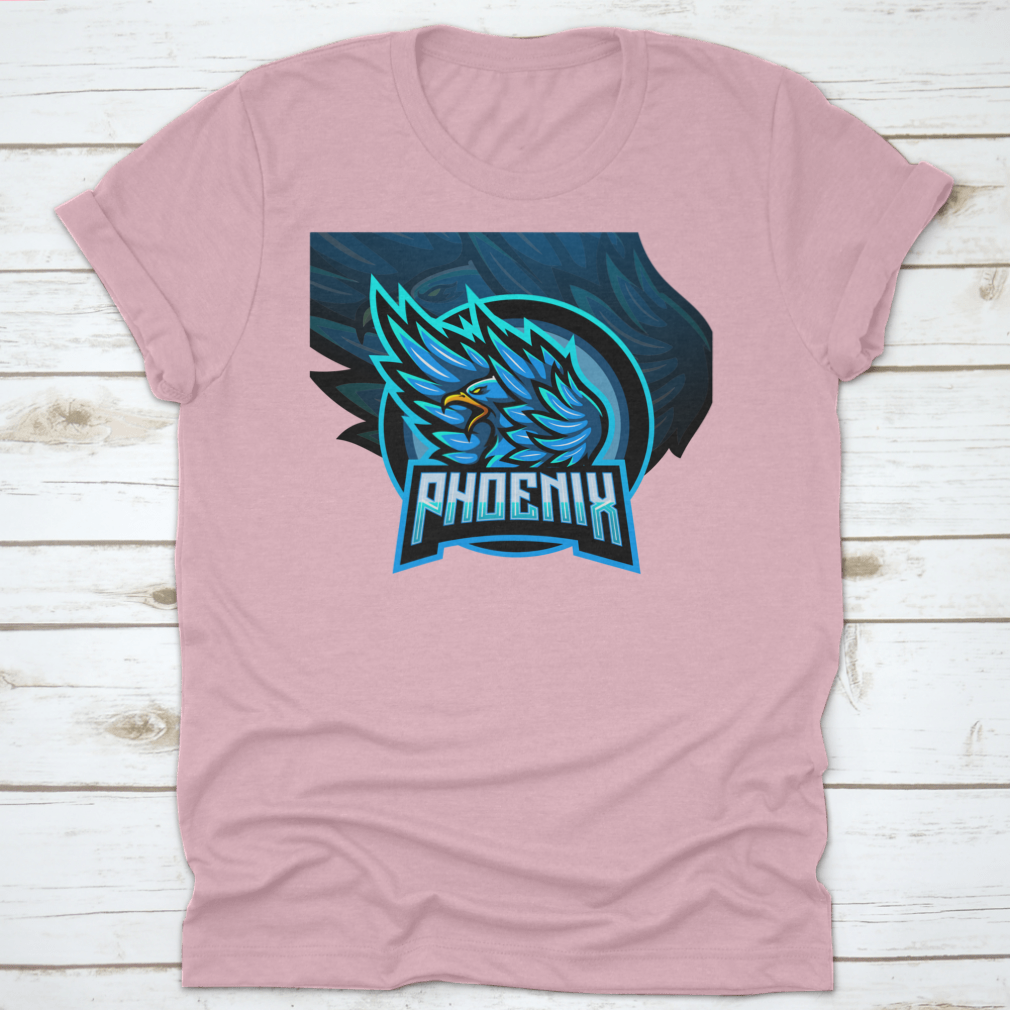 Blue Phoenix Esport Logo T-Shirt featuring a trendy design, made from 100% cotton for comfort and durability.