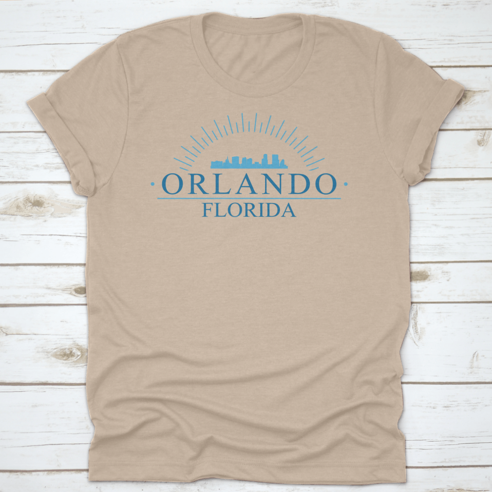 Blue Skyline Silhouette logo representing the city of Orlando, Florida, featuring iconic urban elements in a stylish design.