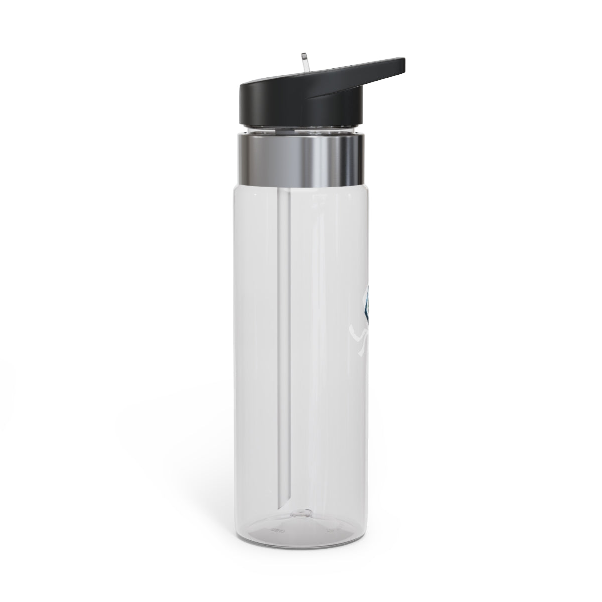 Blue Staff Kensington Tritan™ Sport Bottle, 20oz, featuring a screw-on lid, straw, and carabiner hook, made from durable BPA-free Tritan plastic.