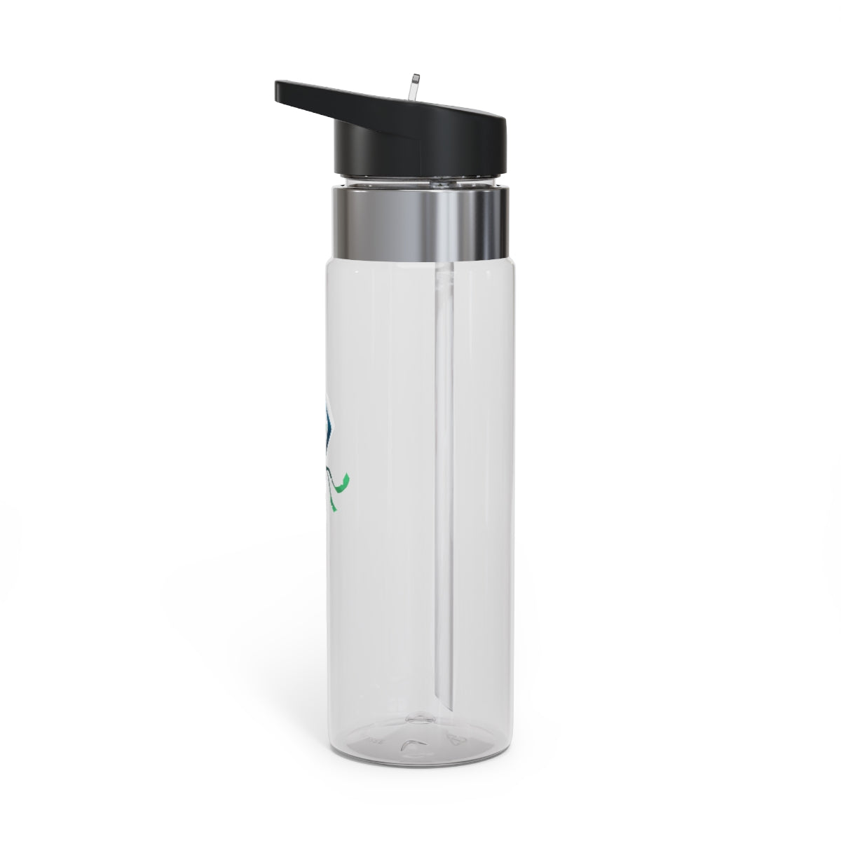 Blue Staff Kensington Tritan™ Sport Bottle, 20oz, featuring a screw-on lid, straw, and carabiner hook, made from durable BPA-free Tritan plastic.