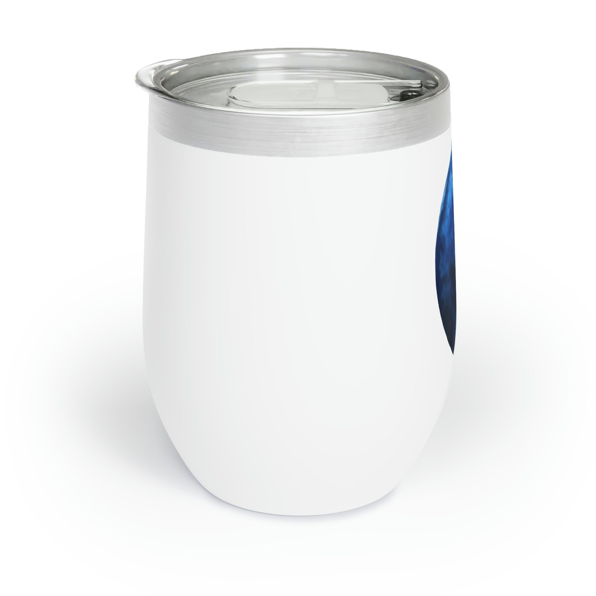 Blueberry Chill Wine Tumbler in stainless steel with double-insulated walls, showcasing a sleek and modern design.