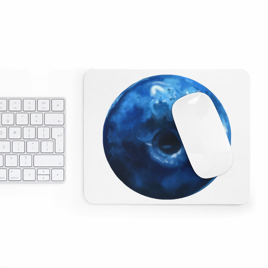 Blueberry Mouse Pad featuring a vibrant blueberry design on a smooth surface, ideal for enhancing desk aesthetics.