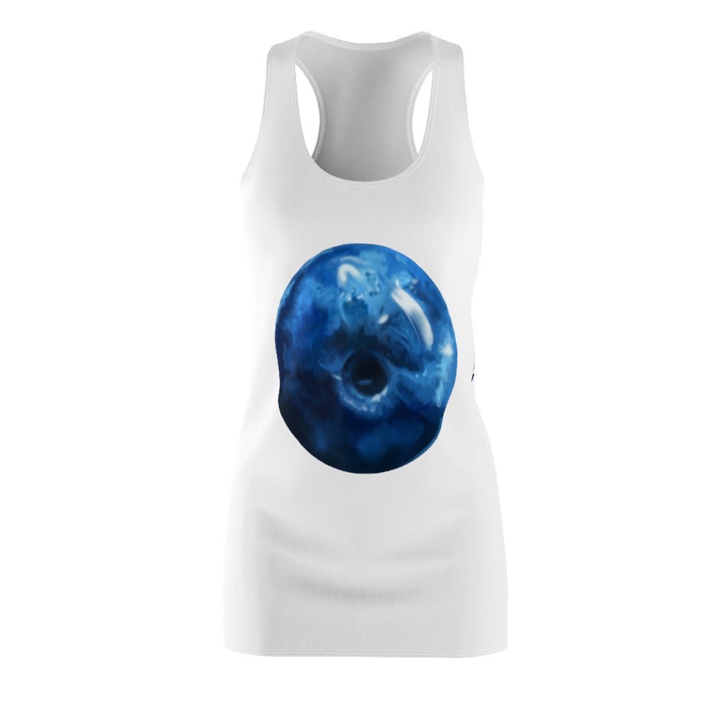 Blueberry Women's Cut & Sew Racerback Dress showcasing a stylish design with a sporty fit, made from lightweight polyester fabric.