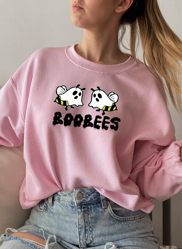 Boobees Sweat Shirt featuring unique artistic designs, made from soft cotton/poly fleece blend for comfort.