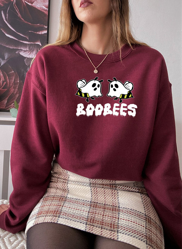 Boobees Sweat Shirt featuring unique artistic designs, made from soft cotton/poly fleece blend for comfort.