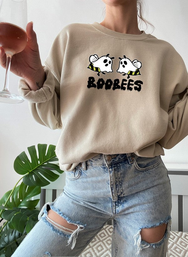 Boobees Sweat Shirt featuring unique artistic designs, made from soft cotton/poly fleece blend for comfort.