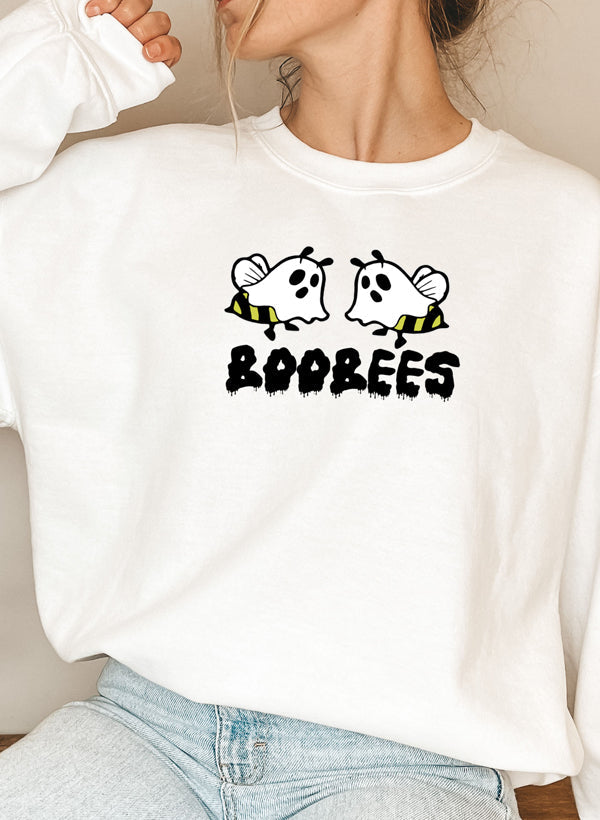 Boobees Sweat Shirt featuring unique artistic designs, made from soft cotton/poly fleece blend for comfort.