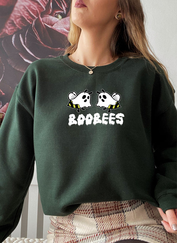 Boobees Sweat Shirt featuring unique artistic designs, made from soft cotton/poly fleece blend for comfort.