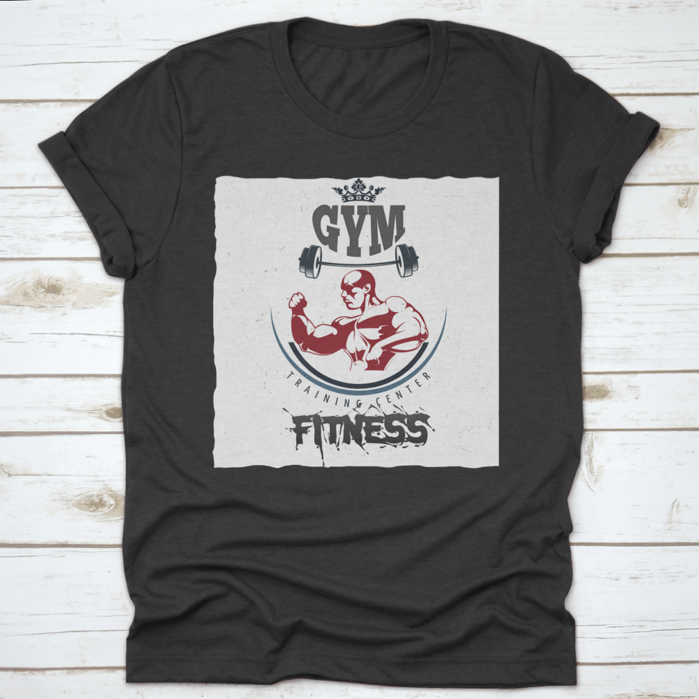 A comfortable Bodybuilder Gym Fitness Shirt made from 100% cotton, showcasing its classic fit and durable design.