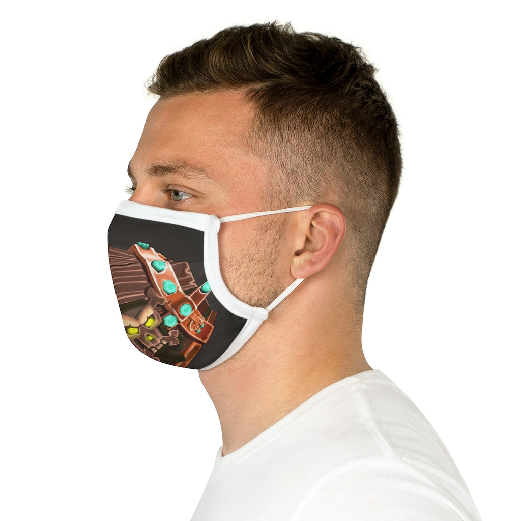 Bone Chest Cotton Face Mask featuring unique motifs and adjustable earloops, designed for comfort and style.