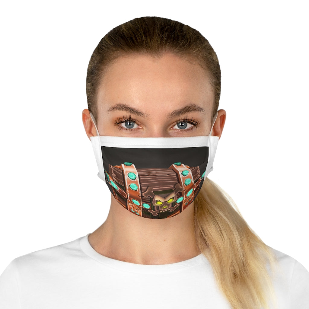 Bone Chest Cotton Face Mask featuring unique motifs and adjustable earloops, designed for comfort and style.