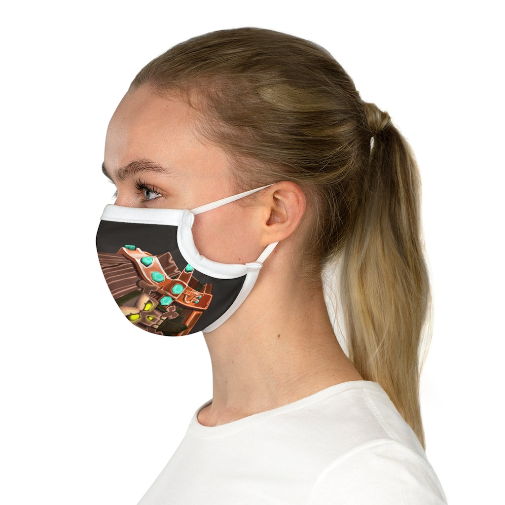 Bone Chest Cotton Face Mask featuring unique motifs and adjustable earloops, designed for comfort and style.