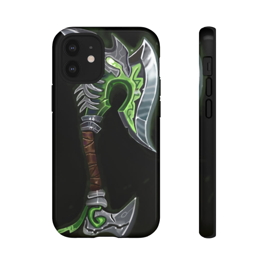 Bone Crusher Scythe Tough Case featuring a vibrant design with dual-layer protection for smartphones.