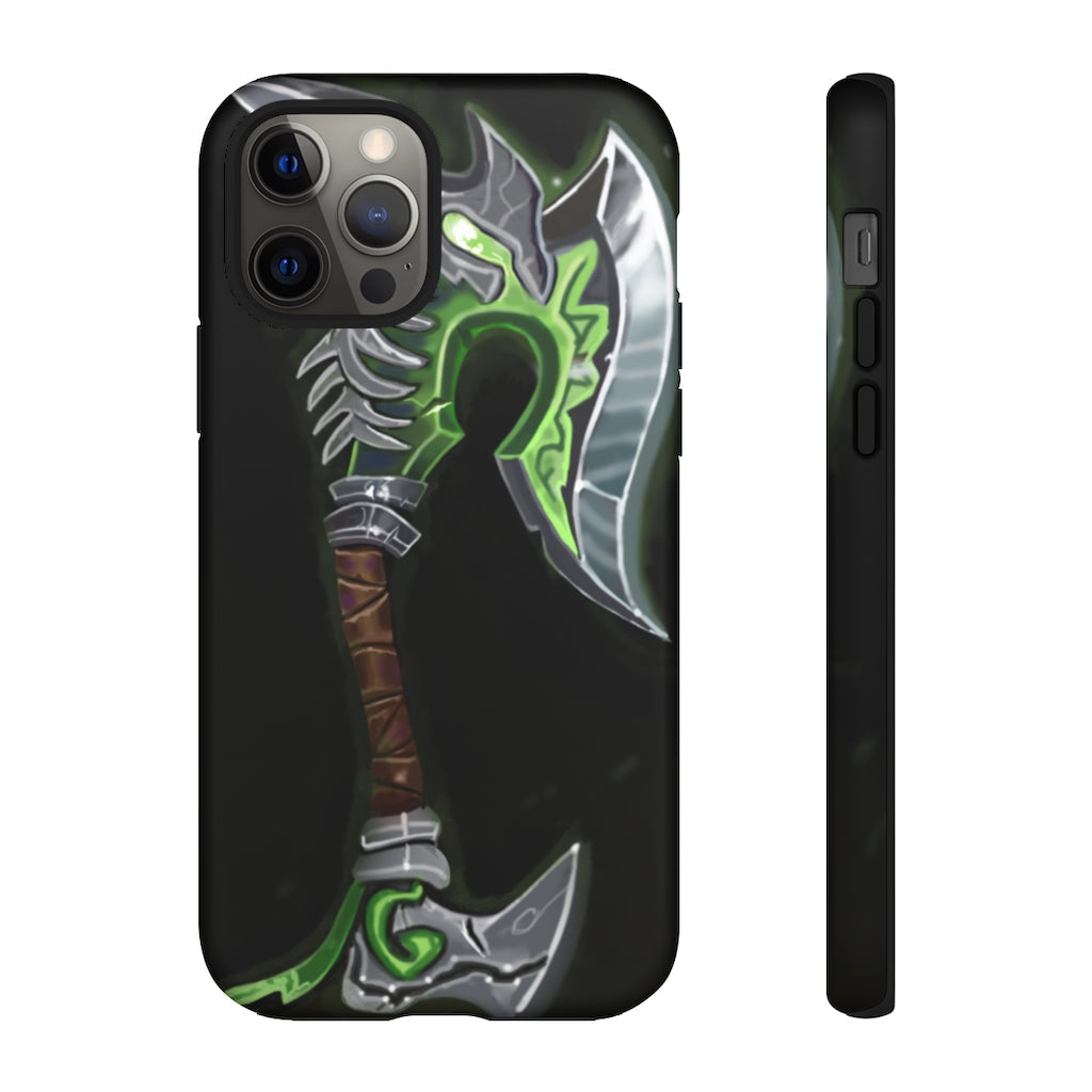 Bone Crusher Scythe Tough Case featuring a vibrant design with dual-layer protection for smartphones.