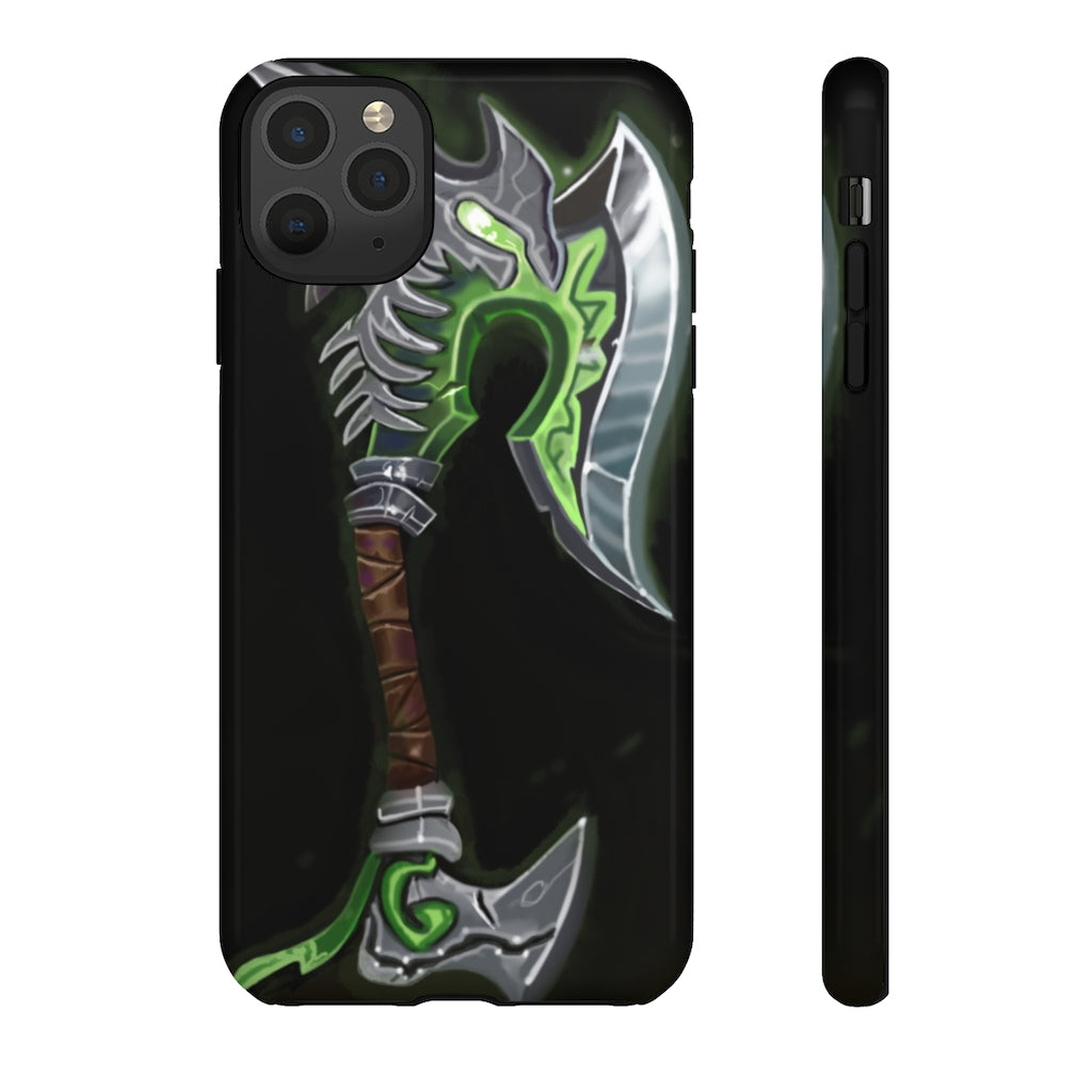 Bone Crusher Scythe Tough Case featuring a vibrant design with dual-layer protection for smartphones.