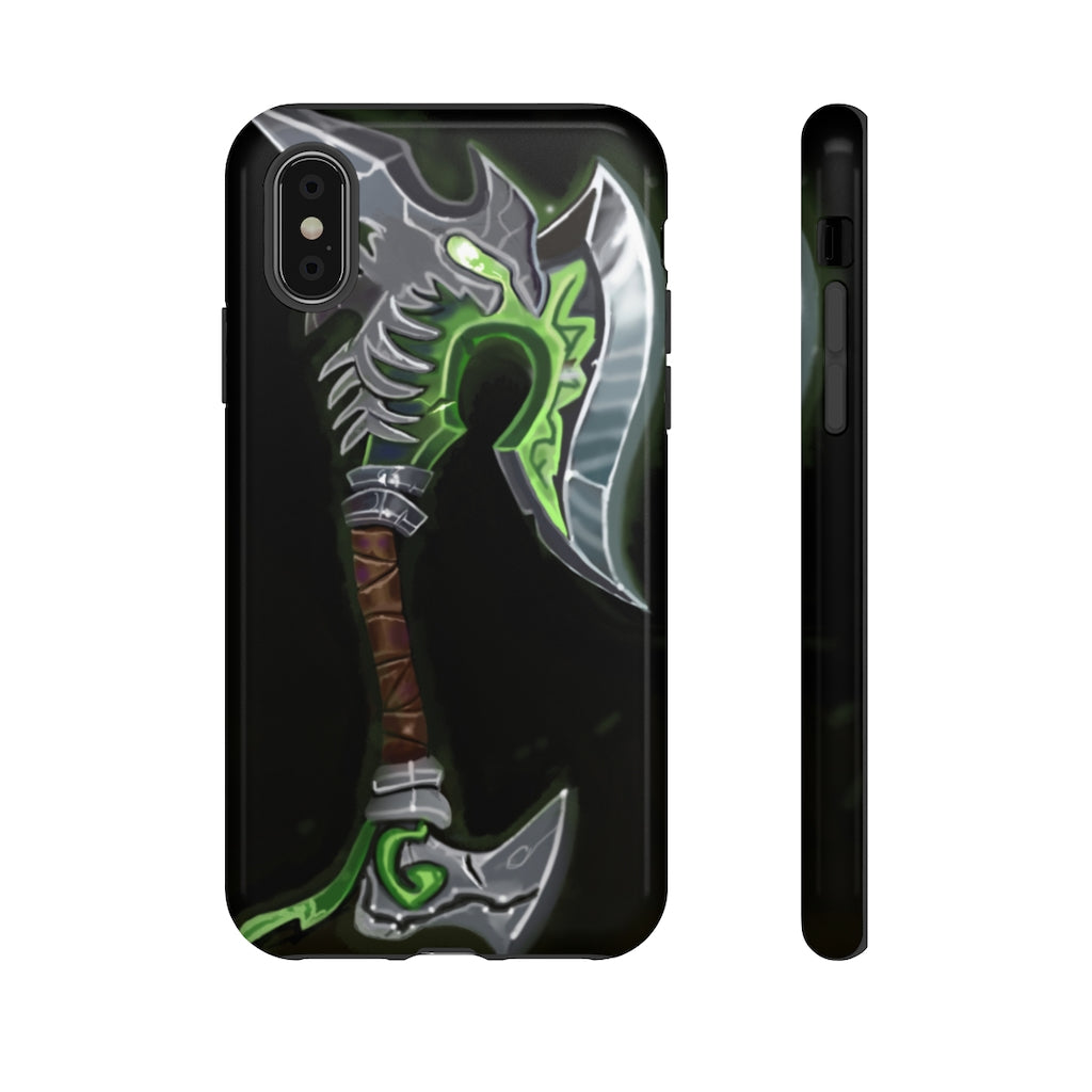 Bone Crusher Scythe Tough Case featuring a vibrant design with dual-layer protection for smartphones.