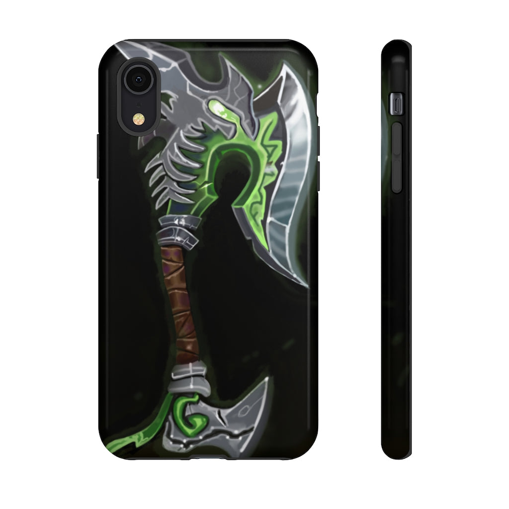 Bone Crusher Scythe Tough Case featuring a vibrant design with dual-layer protection for smartphones.