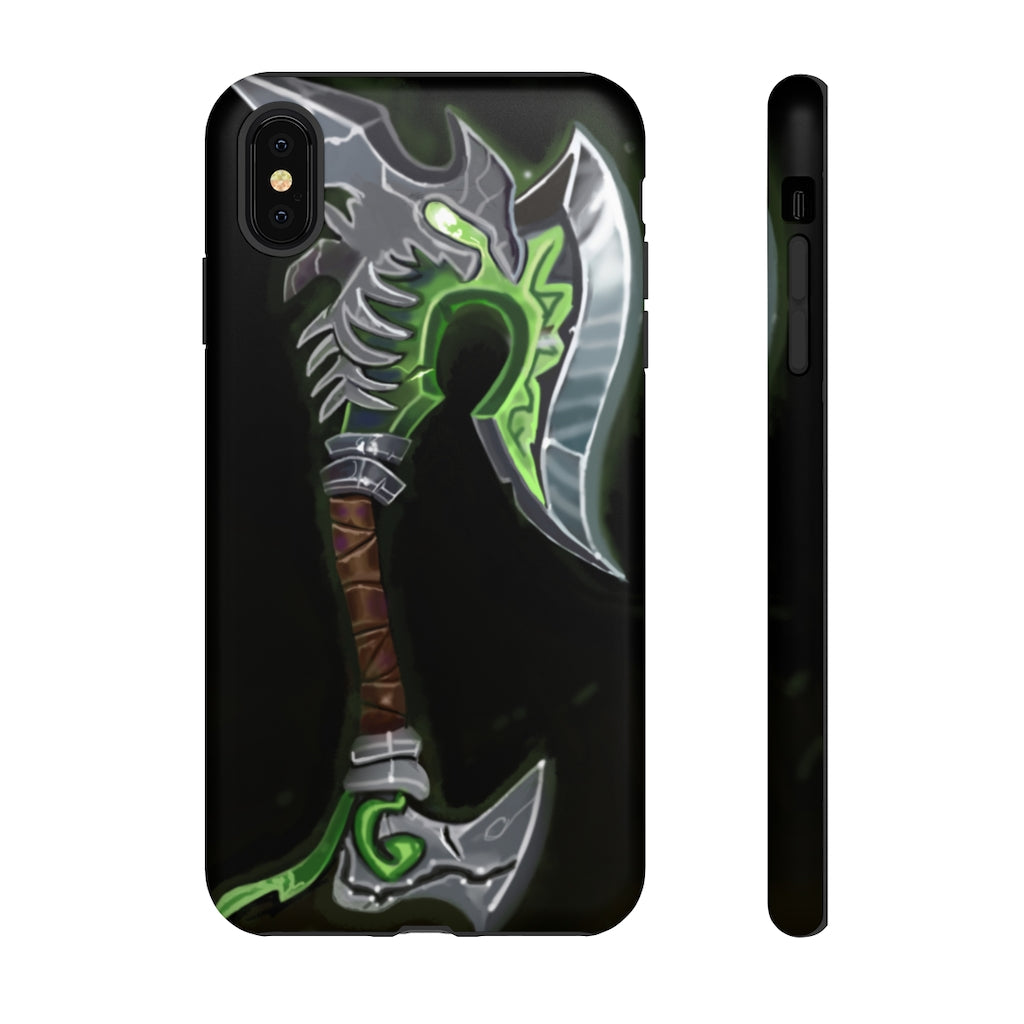 Bone Crusher Scythe Tough Case featuring a vibrant design with dual-layer protection for smartphones.