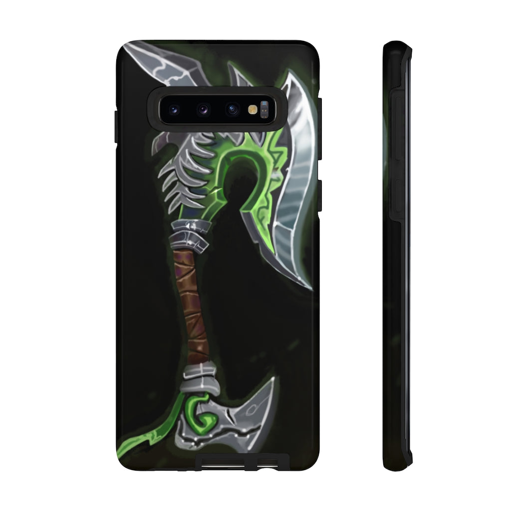 Bone Crusher Scythe Tough Case featuring a vibrant design with dual-layer protection for smartphones.