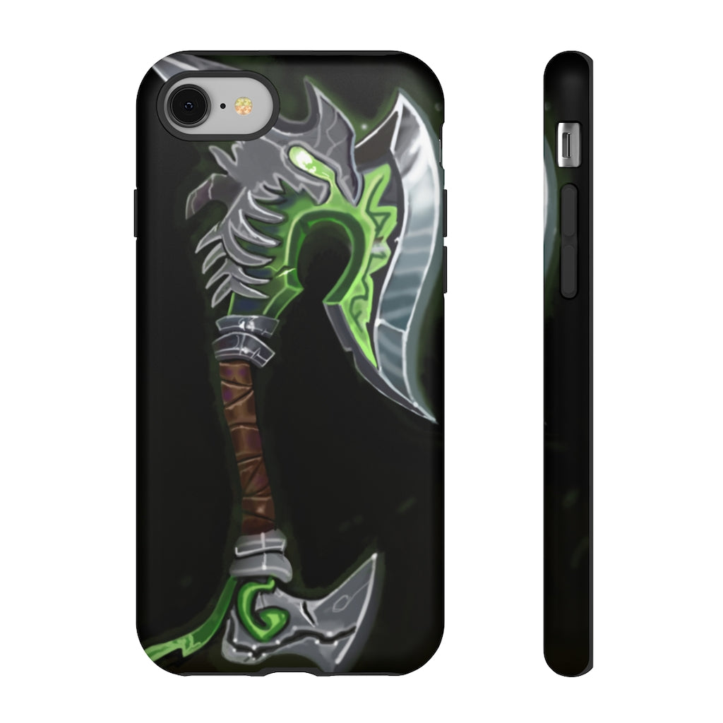 Bone Crusher Scythe Tough Case featuring a vibrant design with dual-layer protection for smartphones.