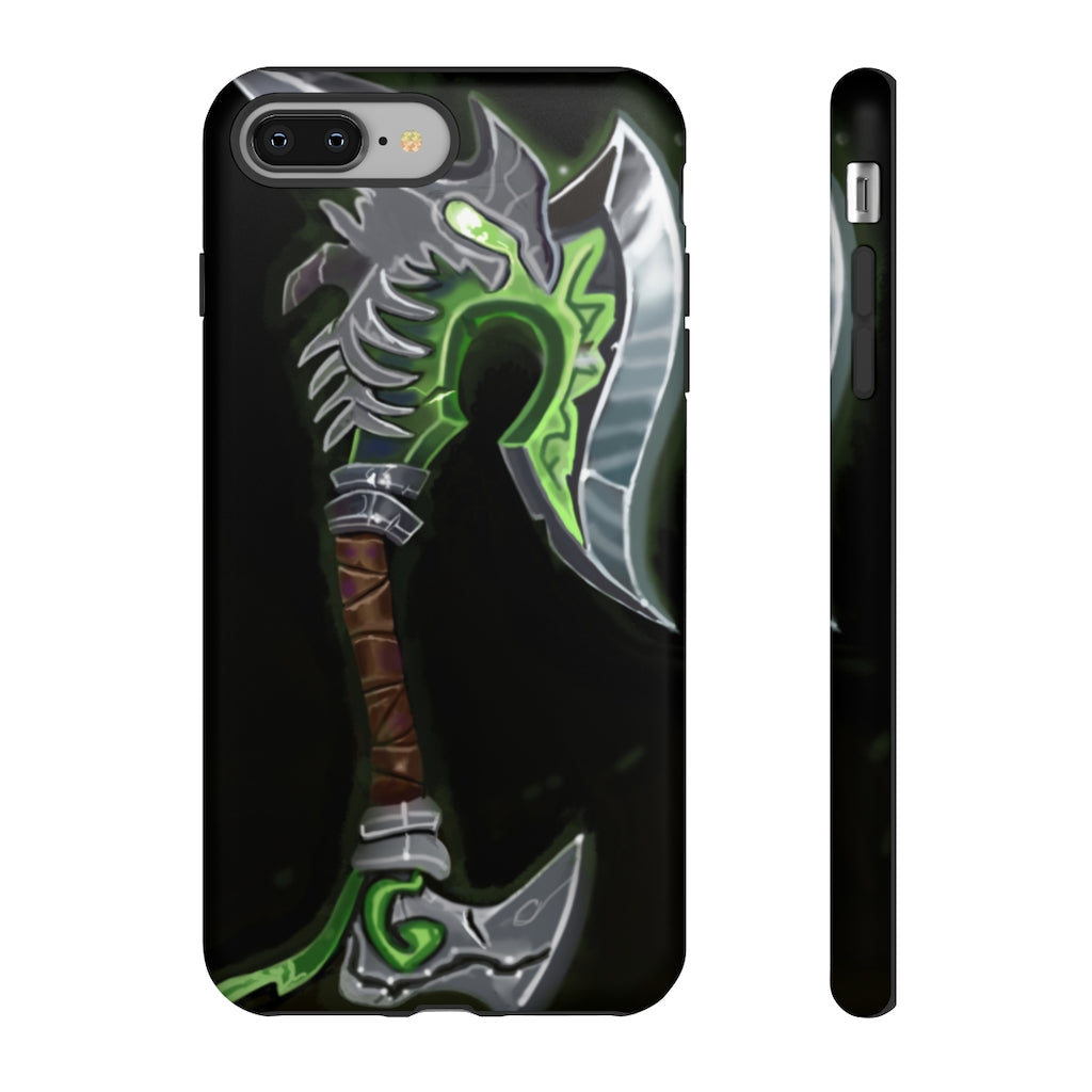 Bone Crusher Scythe Tough Case featuring a vibrant design with dual-layer protection for smartphones.