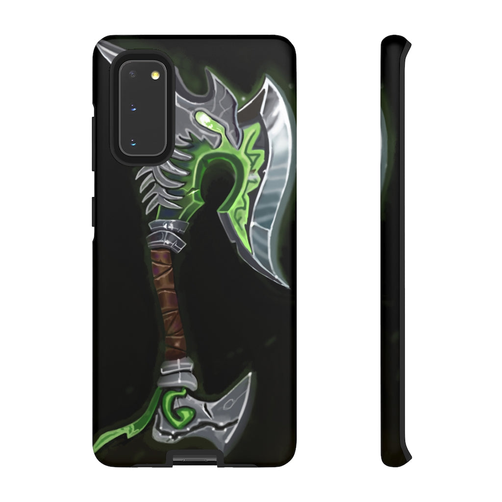 Bone Crusher Scythe Tough Case featuring a vibrant design with dual-layer protection for smartphones.