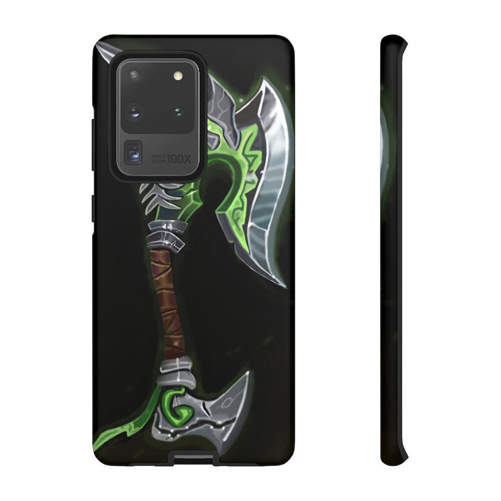 Bone Crusher Scythe Tough Case featuring a vibrant design with dual-layer protection for smartphones.