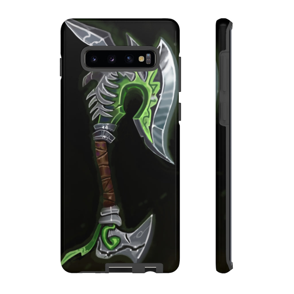 Bone Crusher Scythe Tough Case featuring a vibrant design with dual-layer protection for smartphones.