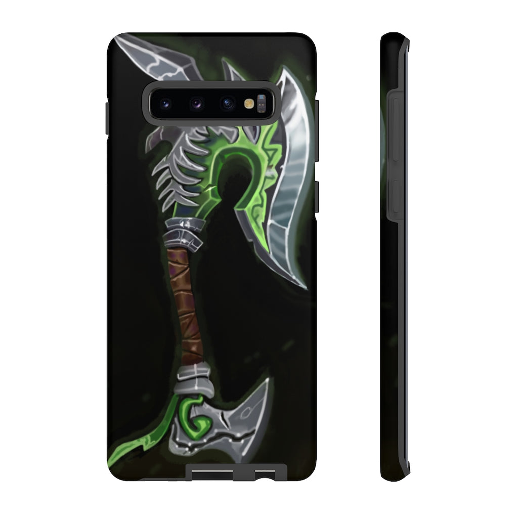 Bone Crusher Scythe Tough Case featuring a vibrant design with dual-layer protection for smartphones.