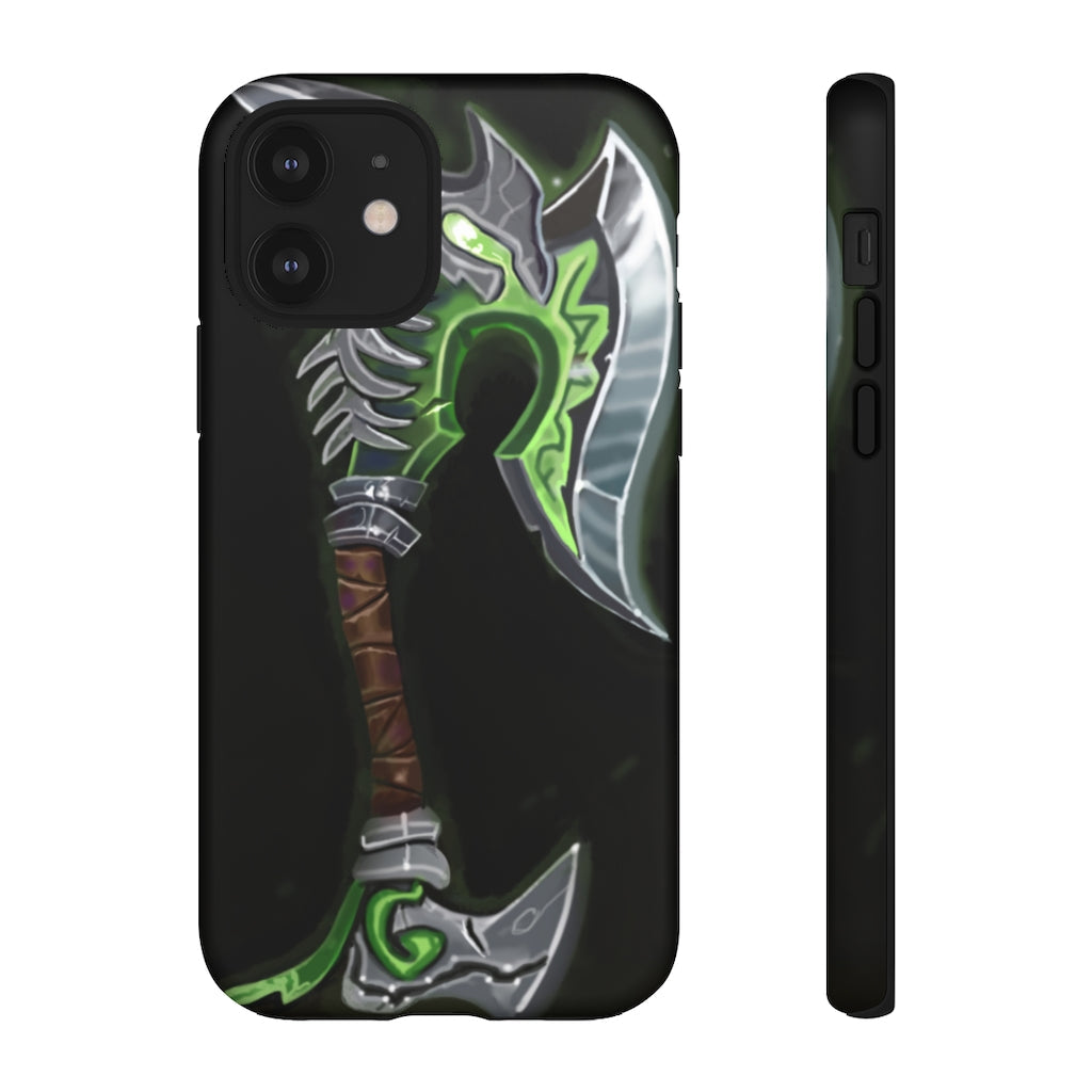 Bone Crusher Scythe Tough Case featuring a vibrant design with dual-layer protection for smartphones.