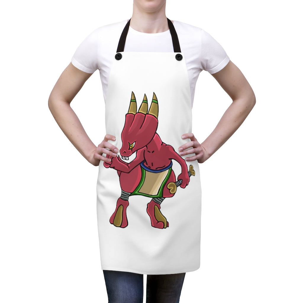 Bonegar Apron featuring a stylish design with black detachable twill straps, made from durable 100% polyester, perfect for cooking.