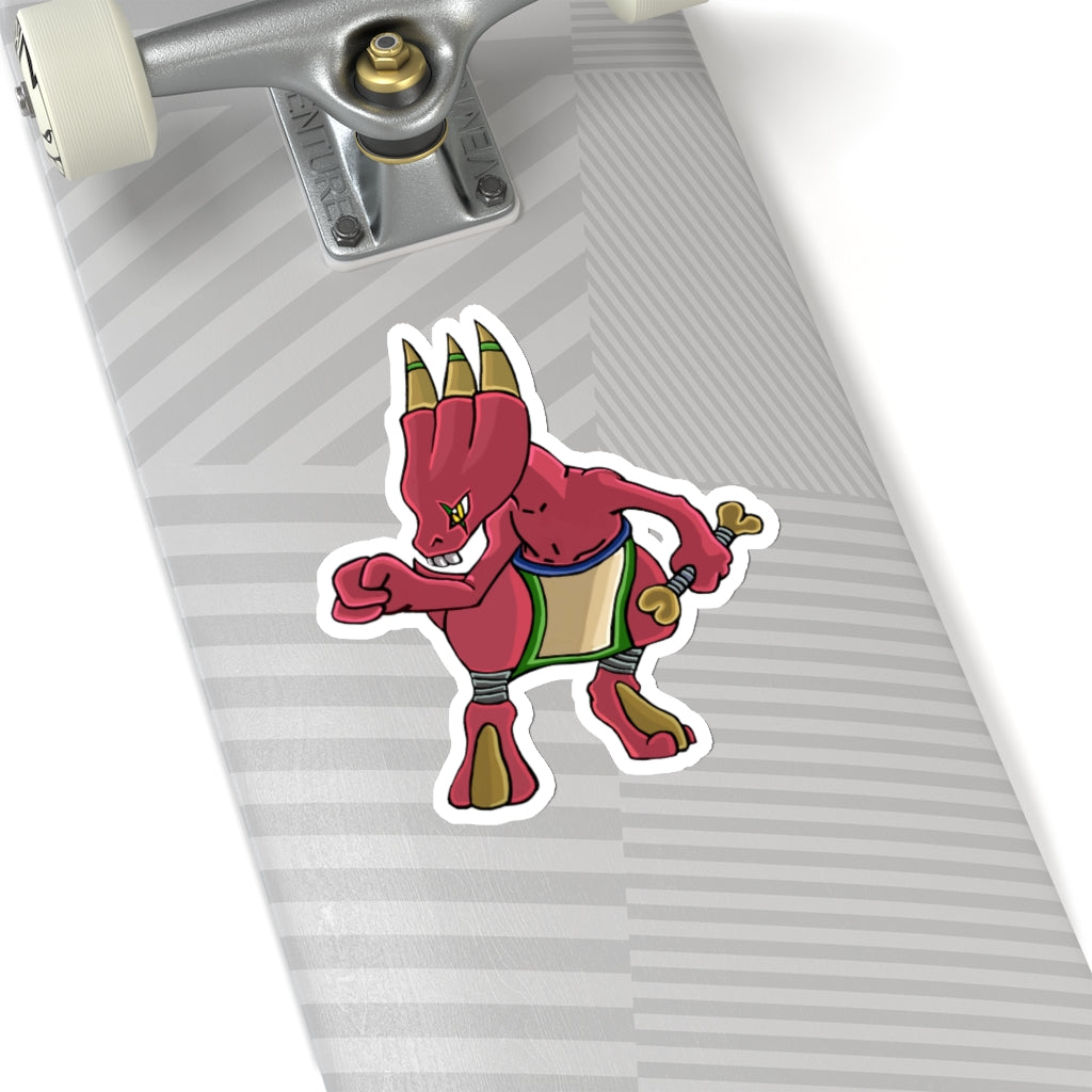 Bonegar Kiss-Cut Stickers showcasing various custom shapes and sizes on a white background.