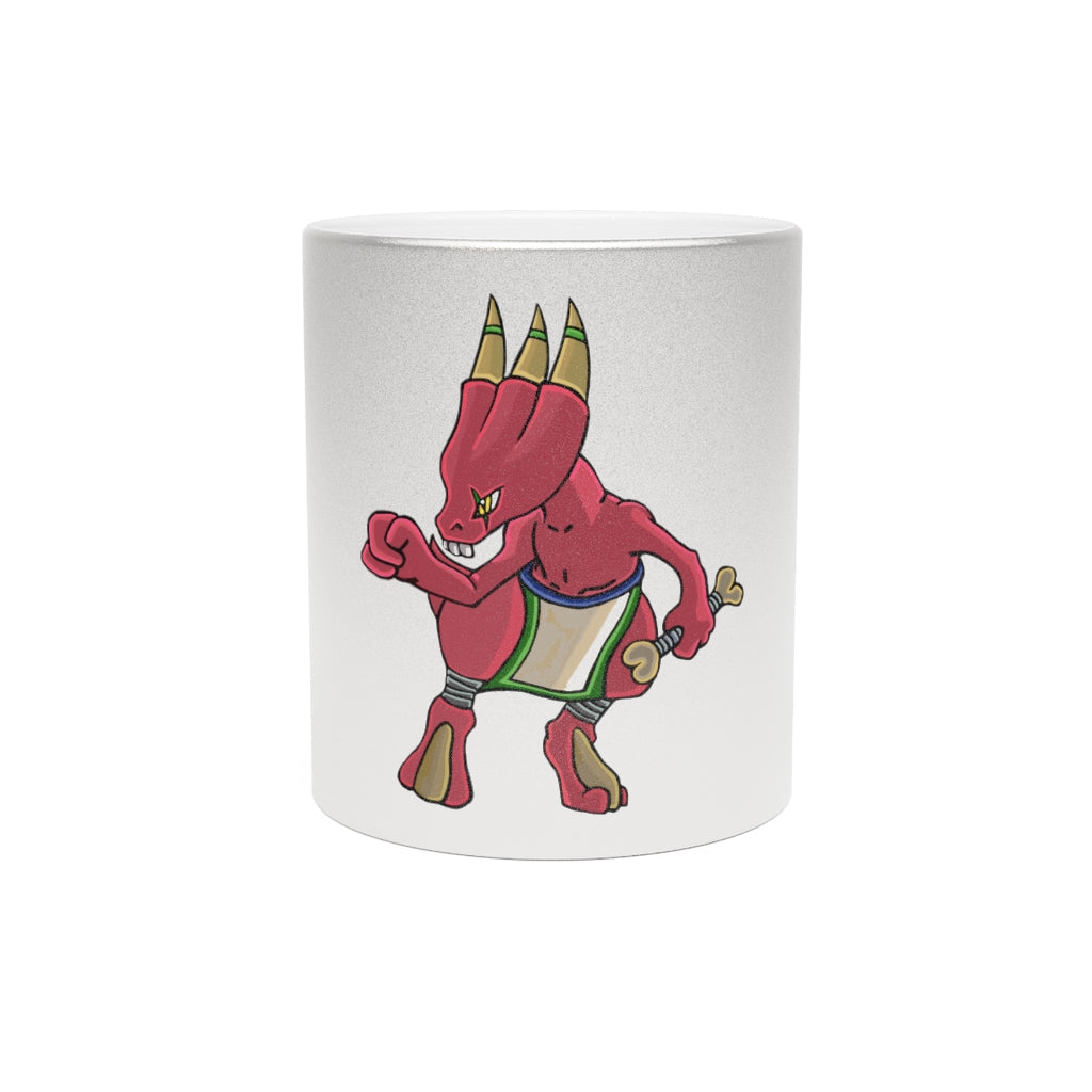 Bonegar Metallic Mug in Gold and Silver finishes, showcasing personalized designs and a comfortable C-handle.