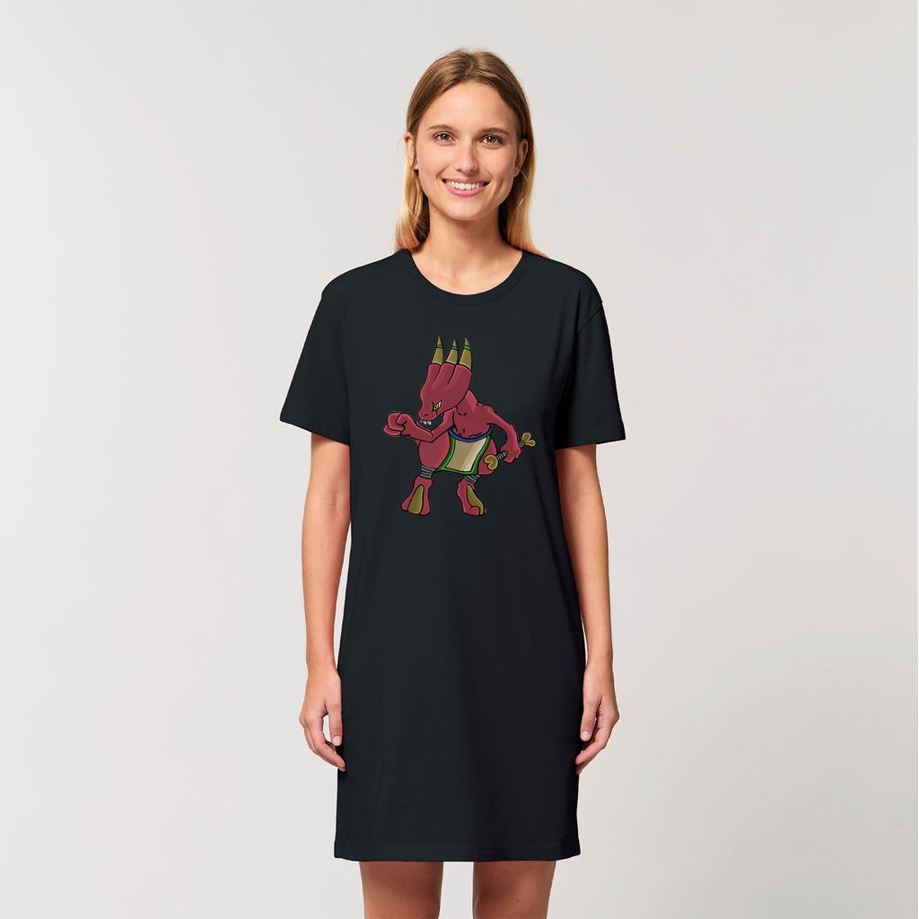 Bonegar Organic T-Shirt Dress made from 100% organic cotton, featuring a soft-hand feel and stylish design.