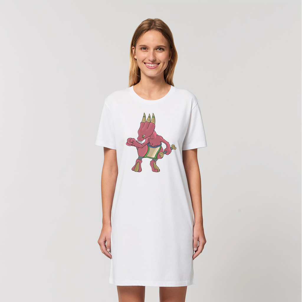 Bonegar Organic T-Shirt Dress made from 100% organic cotton, featuring a soft-hand feel and stylish design.