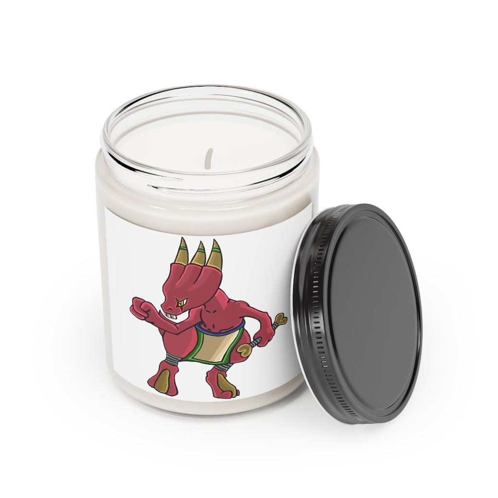 Bonegar Scented Candle in glass container, featuring Cinnamon Stick and Vanilla fragrances, hand-poured with vegan soy coconut wax.