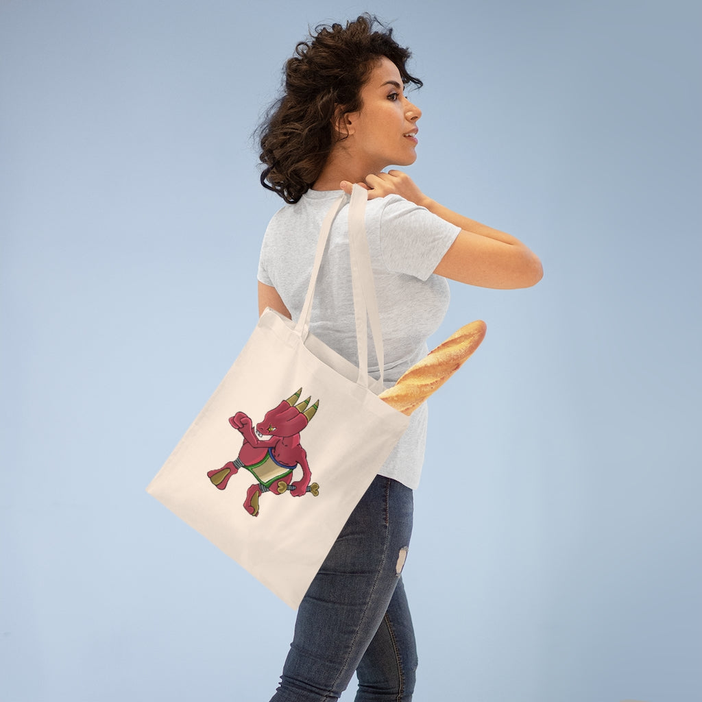 Bonegar Tote Bag made of 100% cotton with long handles and cross stitching, available in multiple colors.