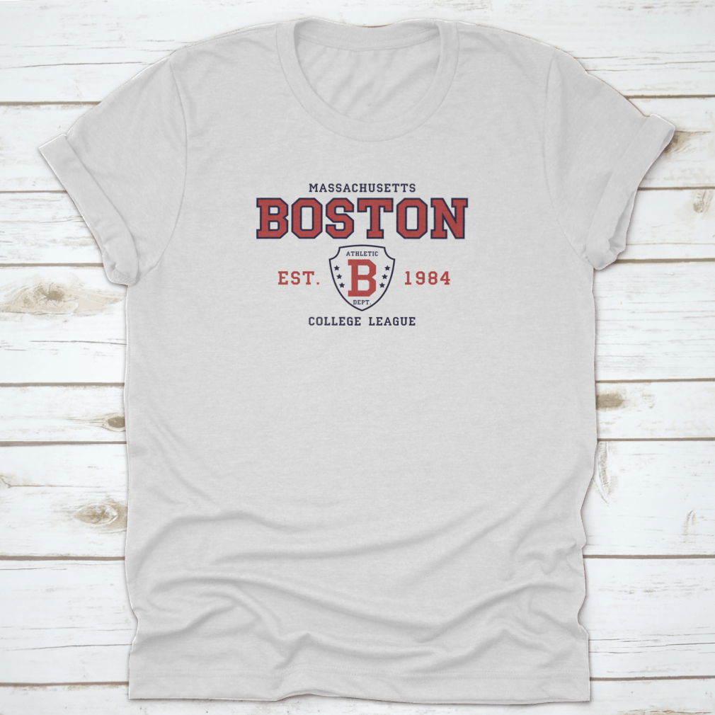 Boston, Massachusetts slogan typography t-shirt featuring a stylish design, made from high-quality cotton.