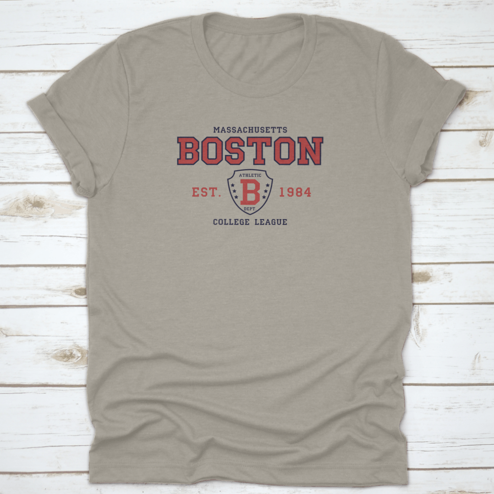 Boston, Massachusetts slogan typography t-shirt featuring a stylish design, made from high-quality cotton.