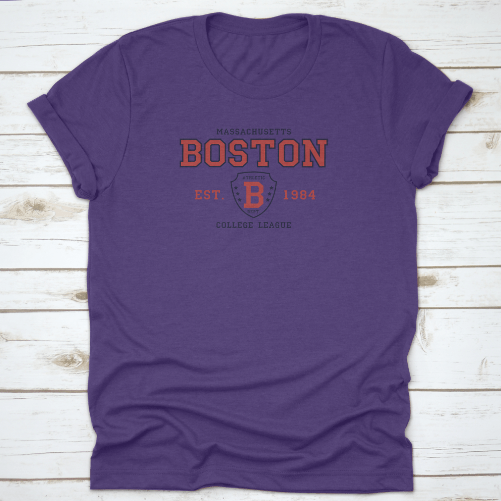 Boston, Massachusetts slogan typography t-shirt featuring a stylish design, made from high-quality cotton.