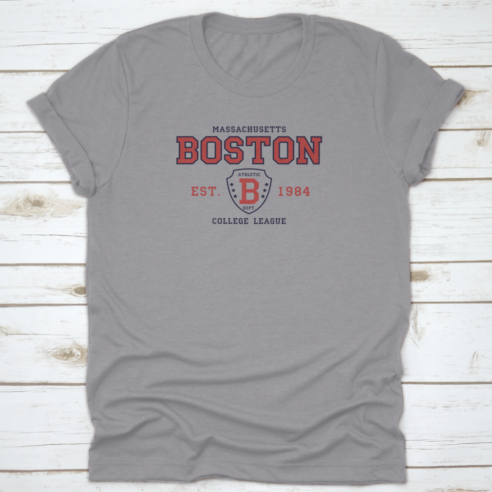 Boston, Massachusetts slogan typography t-shirt featuring a stylish design, made from high-quality cotton.