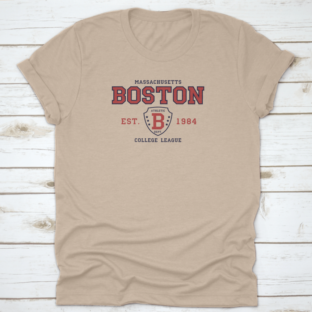 Boston, Massachusetts slogan typography t-shirt featuring a stylish design, made from high-quality cotton.