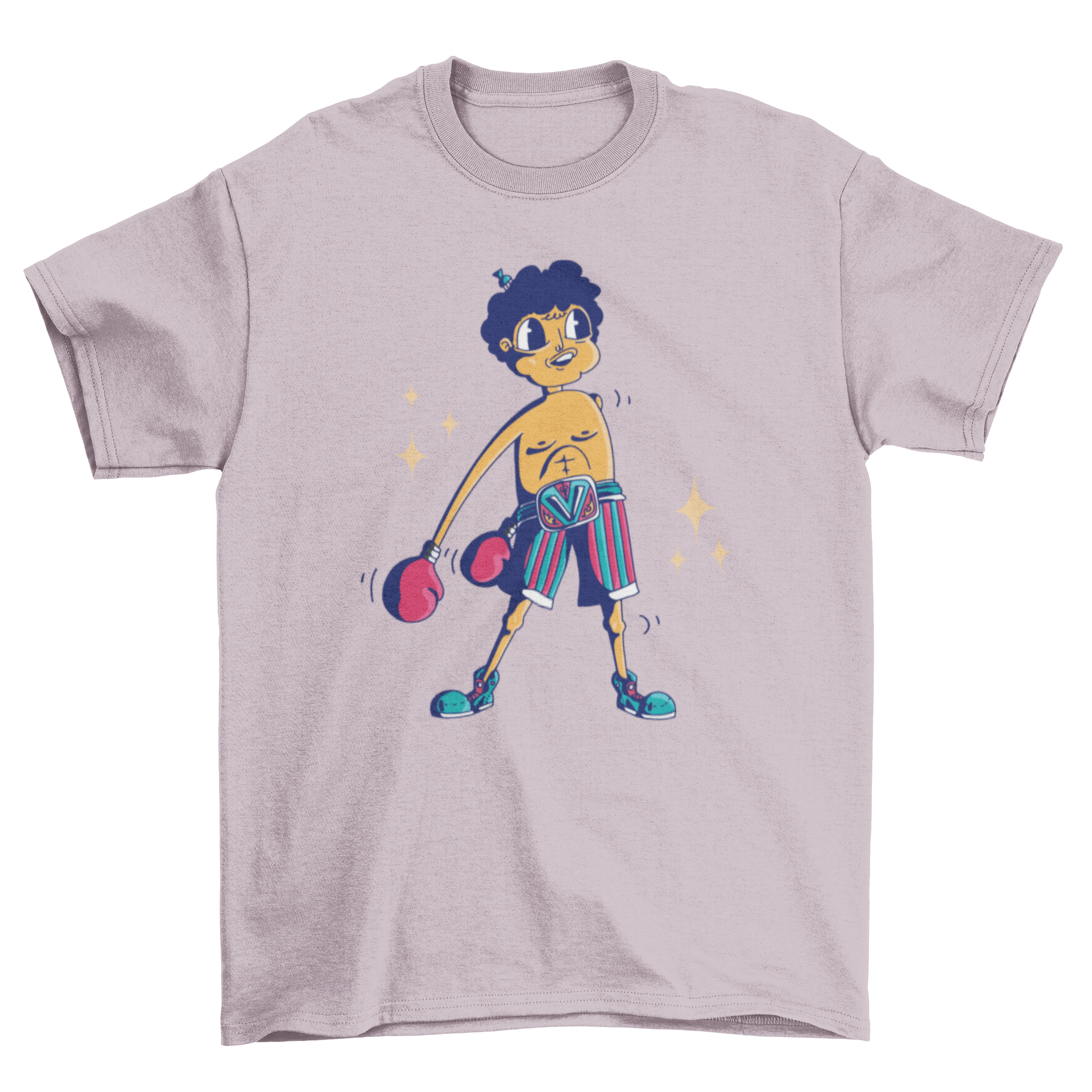 A humorous t-shirt design featuring a male boxer performing the floss dance move, showcasing a playful and fun style.