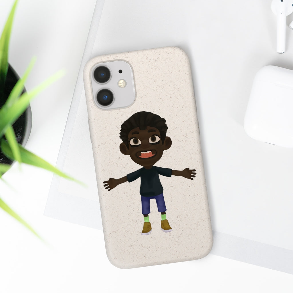 Boy Biodegradable Case made from PLA plant polymer and bamboo binder, showcasing its eco-friendly design and slim profile.