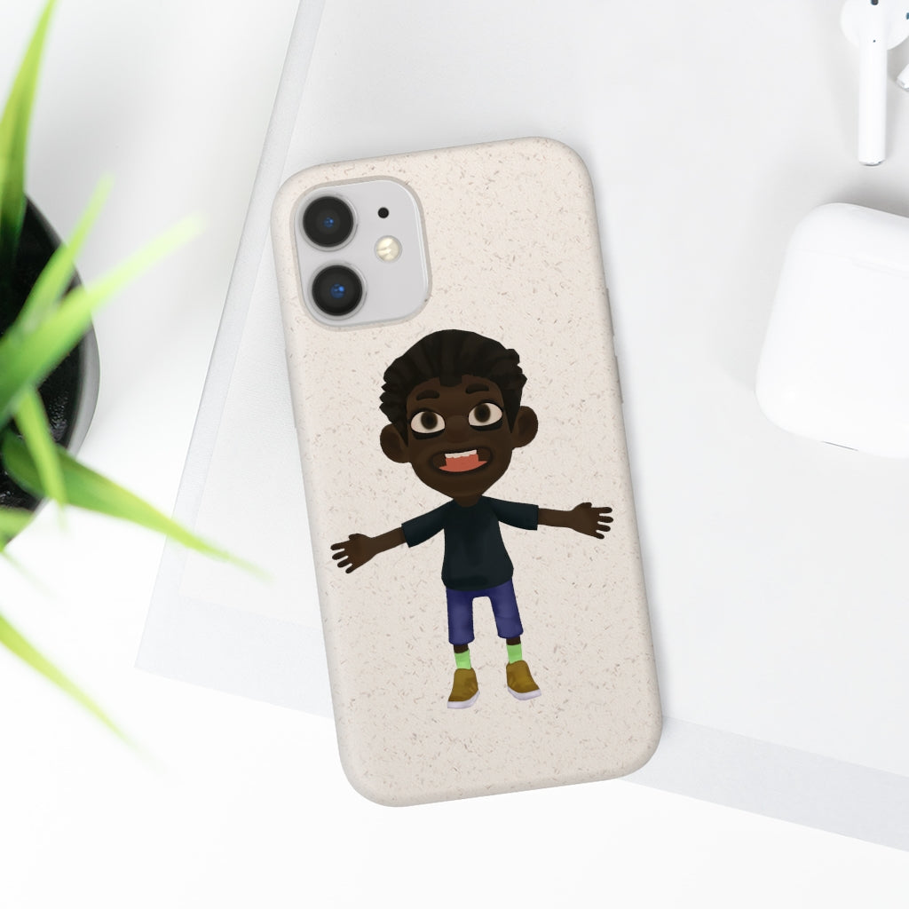 Boy Biodegradable Case made from PLA plant polymer and bamboo binder, showcasing its eco-friendly design and slim profile.