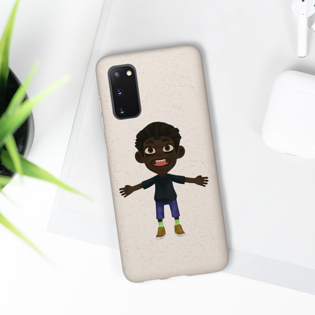 Boy Biodegradable Case made from PLA plant polymer and bamboo binder, showcasing its eco-friendly design and slim profile.