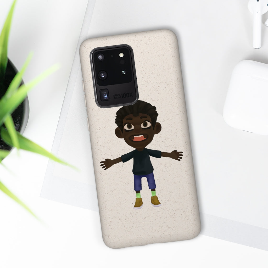 Boy Biodegradable Case made from PLA plant polymer and bamboo binder, showcasing its eco-friendly design and slim profile.