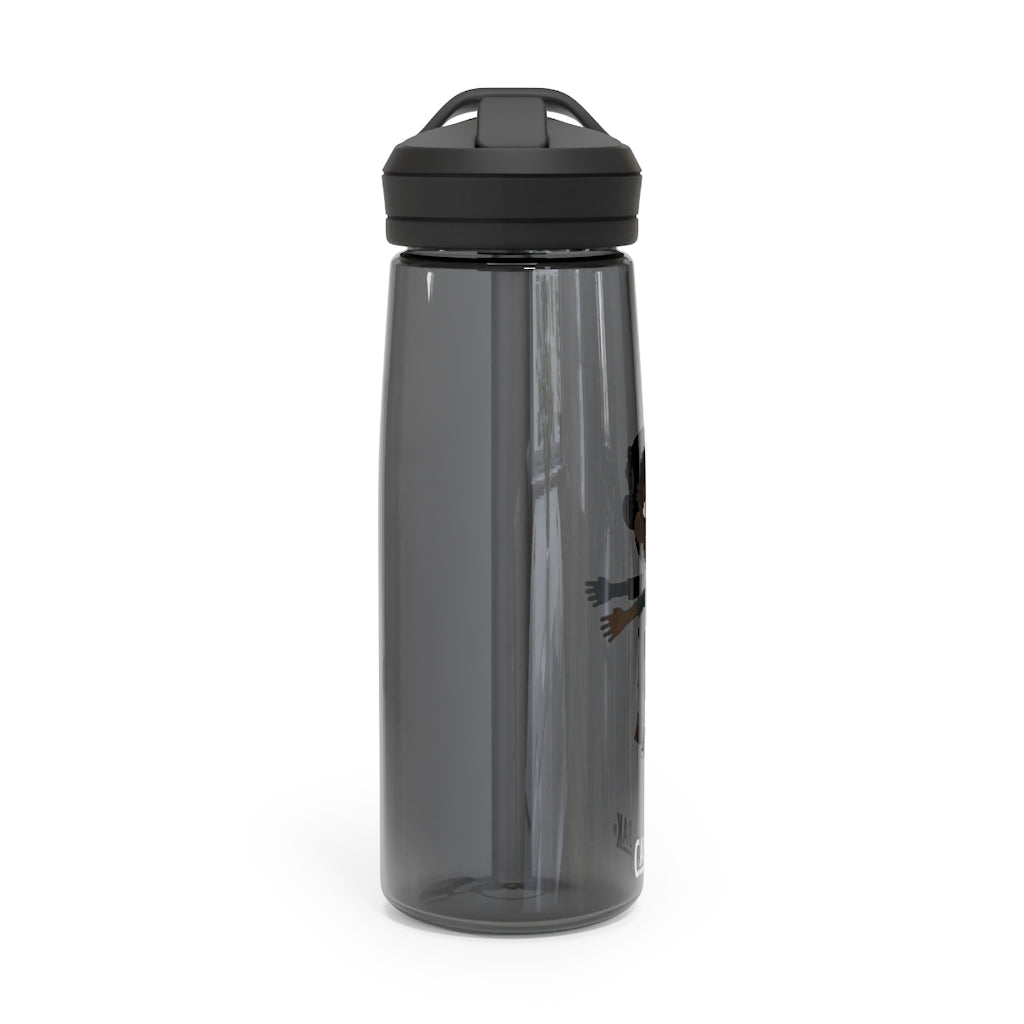 Boy CamelBak Eddy® Water Bottle in 20oz and 25oz sizes, showcasing durable Tritan™ material and spill-proof design.