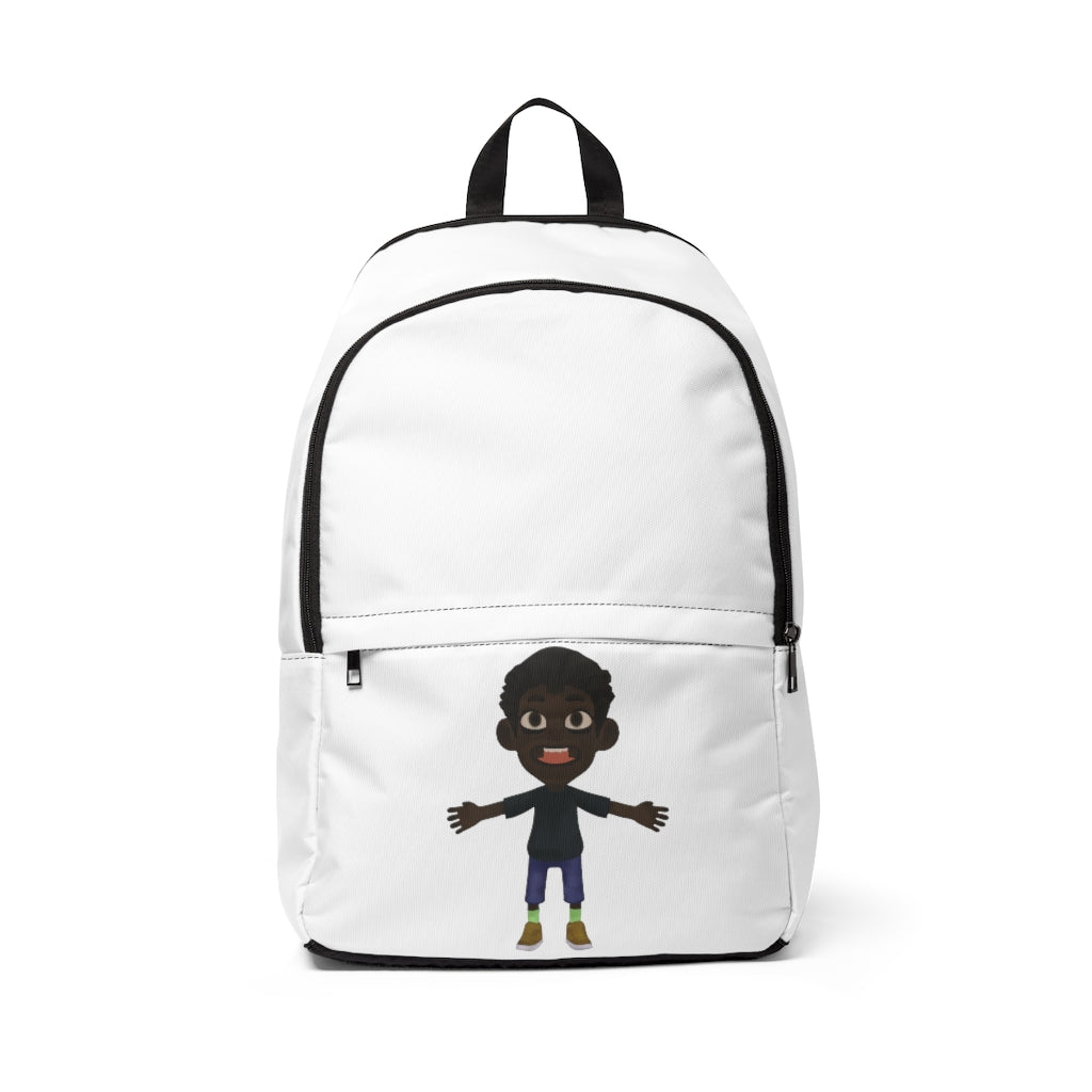 Boy Unisex Fabric Backpack in soft nylon, lightweight and waterproof, featuring adjustable shoulder straps and padded back panel.