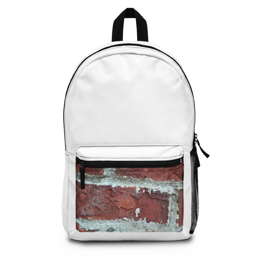 Bricks Backpack made in USA, featuring durable spun polyester, adjustable straps, and a waterproof design.